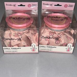 X2 The Creme Shop Chill Therapy Reusable Ice Bag Donut Print Pink Comfort Relief